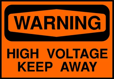 Free Stock Photo: Illustration of a high voltage warning sign