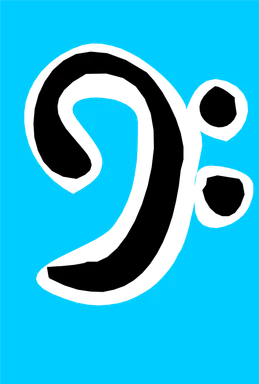 Free Stock Photo: Illustration of a bass clef music symbol