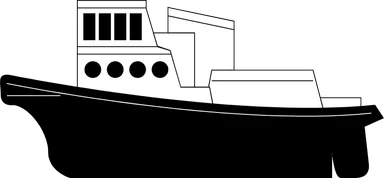 Free Stock Photo: Illustration of a cargo ship