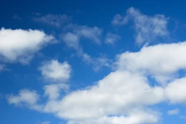 Free Stock Photo: A blue sky with white clouds
