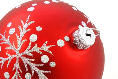 Free Stock Photo: Close-up of a red Christmas ornament