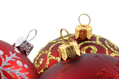 Free Stock Photo: Close-up of red Christmas ornaments