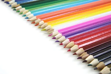 Free Stock Photo: Colored pencils isolated on a white background