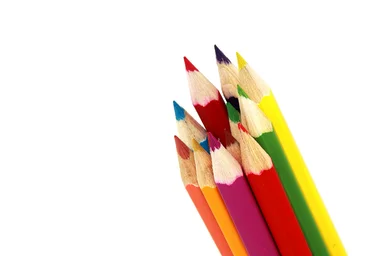 Free Stock Photo: Colored pencils isolated on a white background