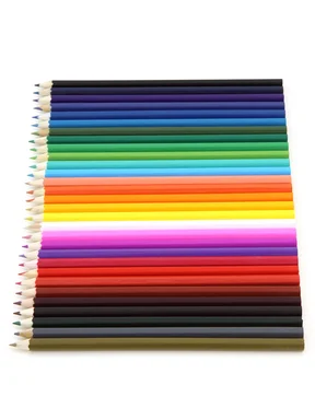 Free Stock Photo: Colored pencils isolated on a white background