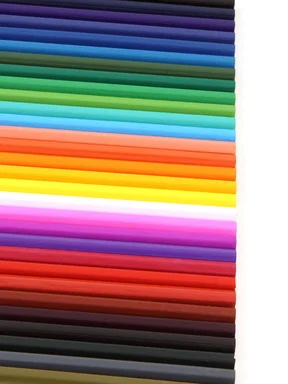 Free Stock Photo: Colored pencils isolated on a white background