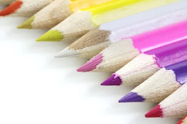 Free Stock Photo: Colored pencils isolated on a white background