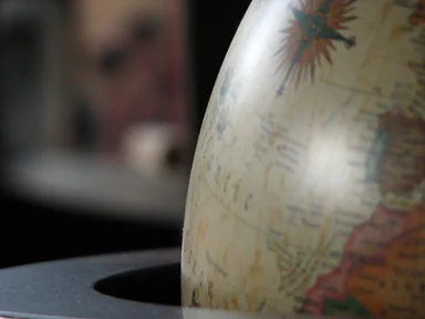 Free Stock Photo: Closeup of a map on a globe