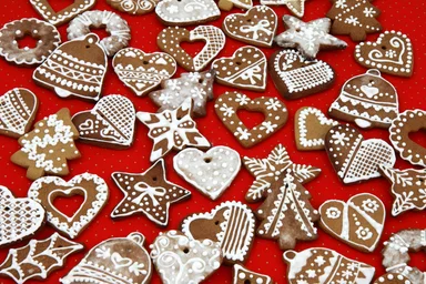 Free Stock Photo: Christmas shaped gingerbread cookies