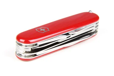 Free Stock Photo: A swiss army knife isolated on a white background