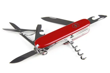 Free Stock Photo: A swiss army knife isolated on a white background