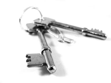 Free Stock Photo: A set of keys isolated on a white background