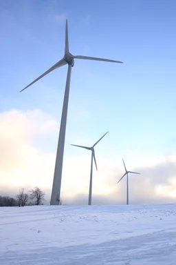 Free Stock Photo: Wind turbines in winter