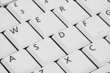 Free Stock Photo: Close-up of a white keyboard