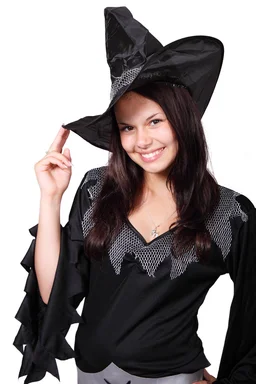 Free Stock Photo: A beautiful girl in a Halloween witch costume