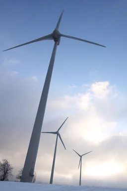 Free Stock Photo: Wind turbines in winter