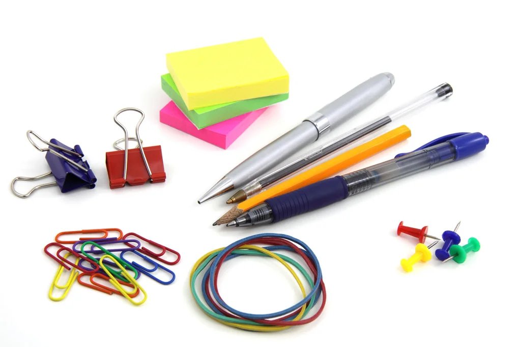 Office stationery isolated on a white background : Free Stock Photo