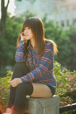 Free Stock Photo: A beautiful Chinese girl posing outdoors