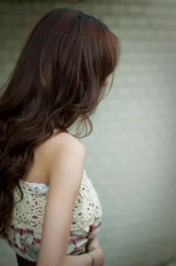 Free Stock Photo: Profile of a beautiful Chinese girl