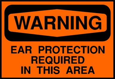 Free Stock Photo: Illustration of an ear protection warning sign