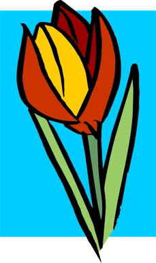 Free Stock Photo: Illustration of a red and yellow flower