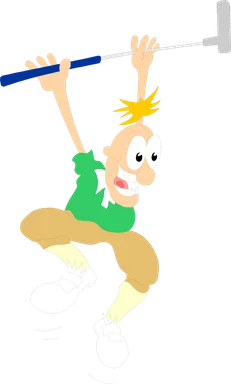 Free Stock Photo: Illustration of an excited golfter