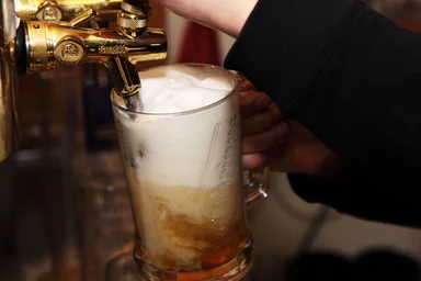 Free Stock Photo: Pouring beer into a glass