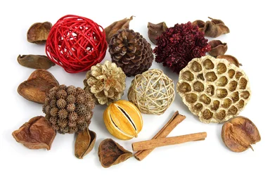 Free Stock Photo: Christmas pot pourri decoration on a white background