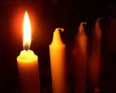 Free Stock Photo: Close-up of a first lit advent candel