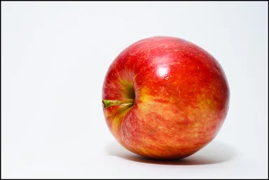 Free Stock Photo: A red apple isolated on a white background