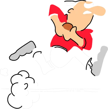 Free Stock Photo: Illustration of a football player running with a ball