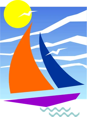 Free Stock Photo: Illustration of a sailboat under the sun