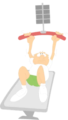 Free Stock Photo: Illustration of a man lifting weights