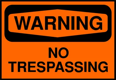 Free Stock Photo: Illustration of a no trespassing sign