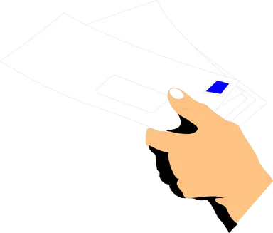 Free Stock Photo: Illustration of a hand holding letters