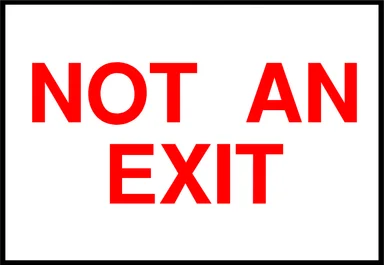 Free Stock Photo: Illustration of a no exit sign