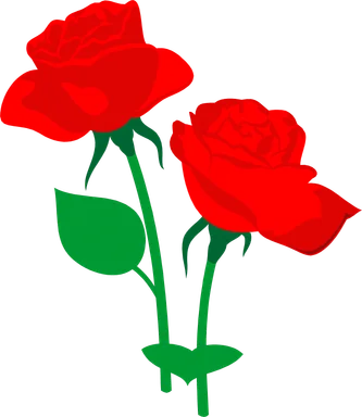 Free Stock Photo: Illustration of two red roses