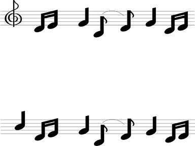 Free Stock Photo: Illustration of a blank music note border