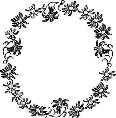 Free Stock Photo: Illustration of a floral frame border