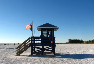 Free Stock Photo: A lifeguard post on the beach