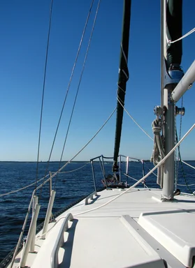 Sailboat | Free Stock Photo | A flag flying on the mast of a sailboat ...