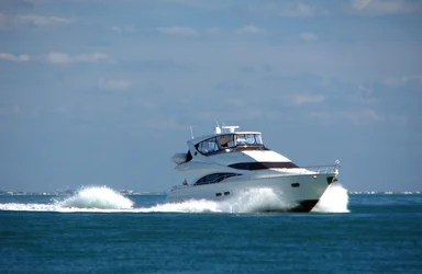 Free Stock Photo: A motorboat on the ocean
