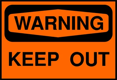 Free Stock Photo: Illustration of a warning keep out sign