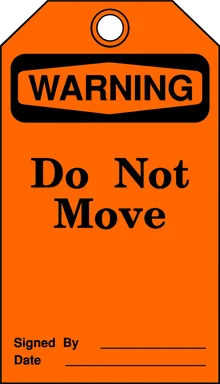 Free Stock Photo: Illustration of a do not move warning tag