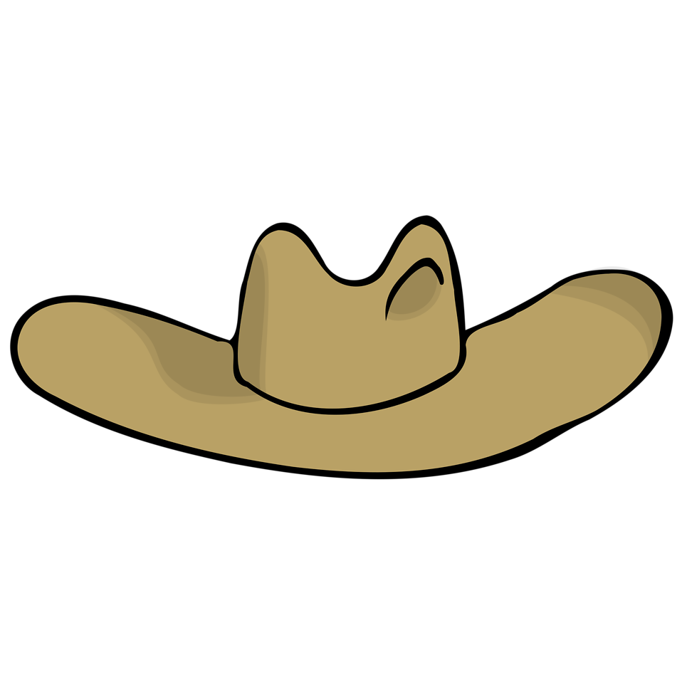 Illustration of a tan cartoon hat : Free Stock Photo