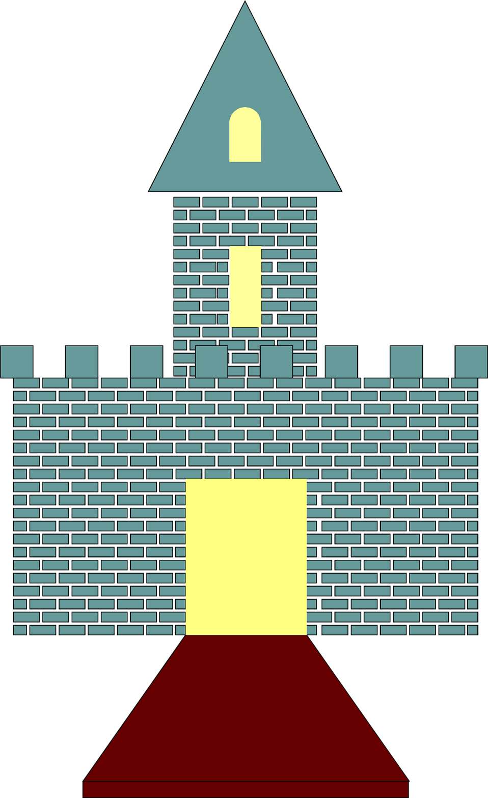 Illustration of a castle front gate : Free Stock Photo